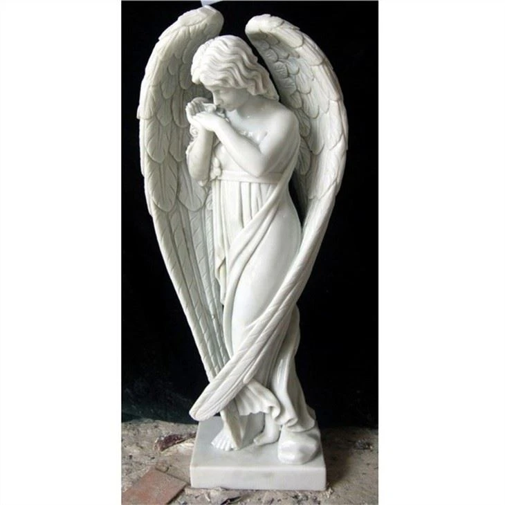 white marble angel statue